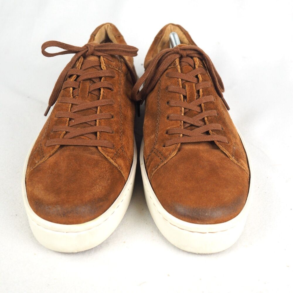 Born Jib Suede Low Top Lace-up Sneakers Mens 11M Brown Cushioned Arch Leather - Picture 4 of 11